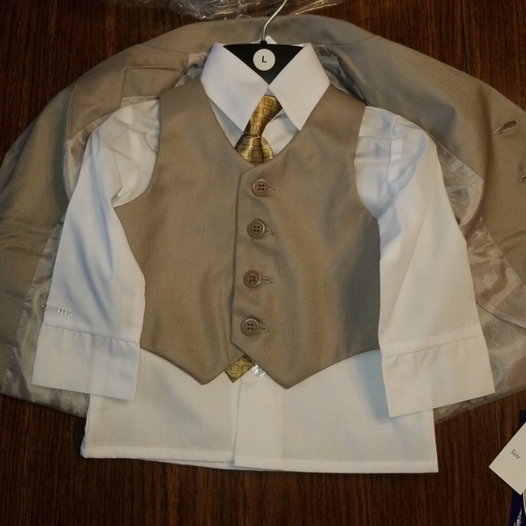 NWT Easter Set Lito Boys 4pc Set Jacket, Vest, Shirt Tie 12-18 Mos - Picture 4 of 4